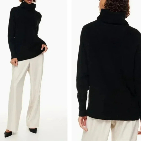 Babaton Aritzia Alpaca Wool  Blend Turtleneck Boxy Oversized Boho sz Small - Picture 10 of 16